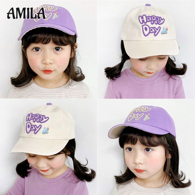 AMILA ฉบับภาษาเกาหลีหมวกแก๊ปโผล่สปริงหมวกเบสบอลเด็กและหมวกแก๊ปมีปีกโค้งฤดูร้อน
