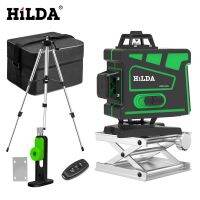 เลเซอร์ปรับระดับตัวเองระดับ HILDA 360แนวนอนและแนวตั้งกากบาทเลเซอร์สีเขียวที่มีประสิทธิภาพสูง3D /4D แนวลำแสง