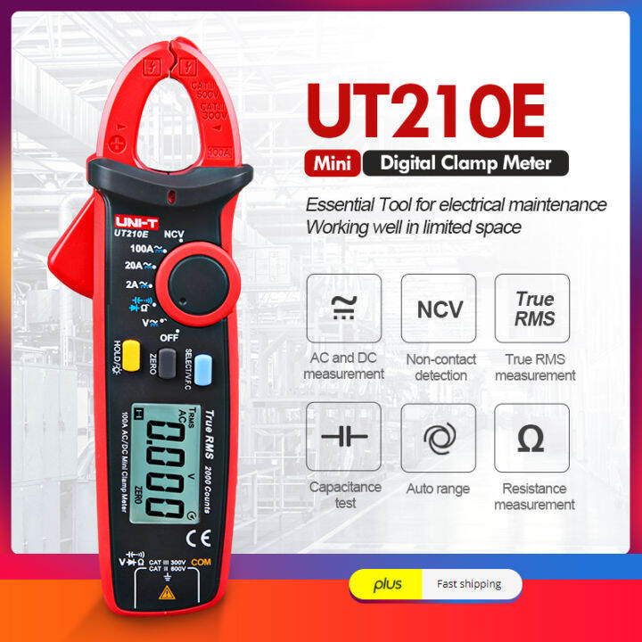 uni-t-digital-clamp-meter-ut210e-ut210d-ut210a-ut210b-ac-แรงดันไฟฟ้า-mini-clamp-multimeter-true-rms-vfc-capacitance-test-auto-range