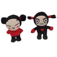 Pucca And Garu ตุ๊กตาหนานุ่มตุ๊กตาสไตล์จีนหมอนสำหรับนอนตุ๊กตายัดนุ่นของขวัญวันเกิดคู่แต่งงาน25ซม.