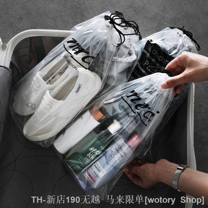 cw-5pcs-set-transparent-shoe-bagsuitcase-organizer-travelingdrawstring-small-thingswaterproof-luggage