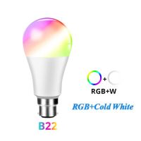 【New-store】 ไร้สายบลูทูธสมาร์ทหลอดไฟ E27 LED B22 15วัตต์ RGB โคมไฟเปลี่ยนสีไฟหรี่แสงได้จับเวลา APP ควบคุม Ios/android