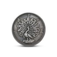 [Peacock Open Screen] 1 Yuan Size Magic Coin Finger Turn Coin Burmese Coin Animal Coin Necklace Pendant