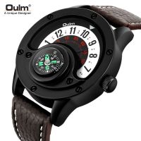 Oulm the radium 3880 leather men quartz watches dial fashion leisure creative multifunction manufacturers selling --Mens Watch238812﹍₪