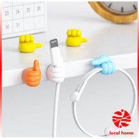 Thaihome 10 pcs คลิปตะขอแขวนติดผนัง อเนกประสงค์ รูปนิ้วโป้ง  จัดส่งแบบคละสี Home Storage Hooks