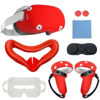 Silicone Protective Cover Shell Case for Quest 2 VR Headset Face Cover Eye Pad Handle Grip VR Accessories