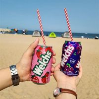 Korean imported snacks Welchs Welsh strawberry grape fruit zero carbonated soda ready-to-drink beverage