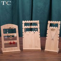 Bamboo and Wood Detachable Earring Stud Necklace Display Rack Earring Stud Accessories Storage Rack Jewelry Display Rack