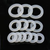 10pcs 2 / 3 / 4 / 6 Inch Milky White Silica Gel Flat Gasket 1 1.2 1.5 2 Inch Rubber Gasket Black O-ring Gas Stove Parts Accessories