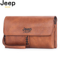 JEEP BULUO Mens Wallet Clutch Bag PU Leather Coin Purse Long Fashion Business Style Mens Handbag Card Bags Soft Key Bag