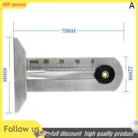 ? AM สแตนเลสรถยางยางยางวัดความลึกวัดไม้บรรทัด caliper เครื่องมือวัด Moto รถบรรทุก