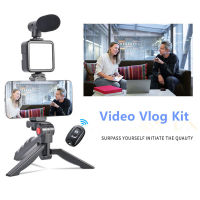 Smarthone Video Making Kit Vlog Kits With Selfie Light Tripod Phone Holder Microphone cket Video Recording Handle Stabilizer