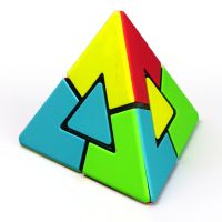 Fanxin Pyramid 2x2 Strange Shape Pyramid Magic Cube Brain Teaser Puzzle Educational Toy For Children