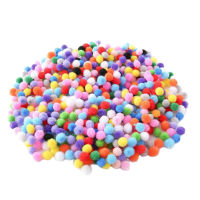 500 Pcs 10mm Soft Round Fluffy Pompoms Ball Mixed Color DIY Decoration and Hobby Supplies