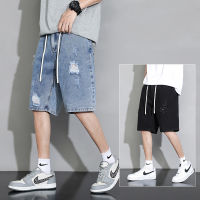 Factory Outlet Gifts Poly -Cave Denim Shorts MenS Summer Thin Loose Straight Pants Style American Casual