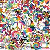 【LZ】❈  Gravata impermeável tingida Rainbow Style Graffiti Sticker DIY Art Decoração Capacete De Guitarra Skate Laptop Decalque De Bagagem 50 Pcs 100Pcs