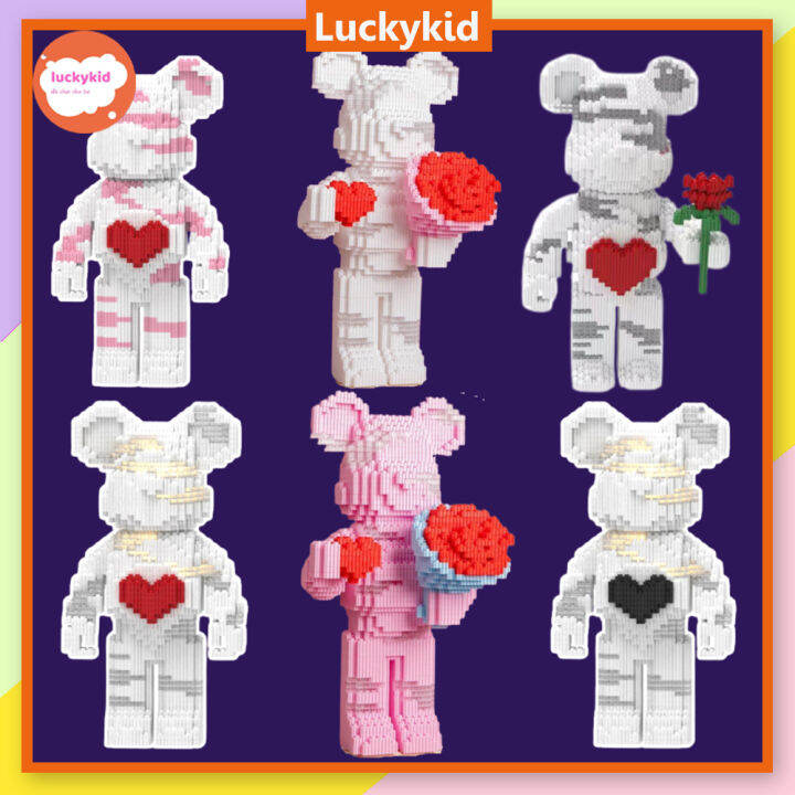 Xếp Hình Lắp Ráp Bearbrick 36Cm Lắp Ráp Lắp Ghép Xếp Hình Mô Hình Bearbrick  Có Đèn Và Ngăn Đựng Luckykid | Lazada.Vn
