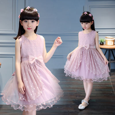ชุดเดรสลูกไม้ฤดูร้อนสำหรับเด็กผู้หญิง 2022 เวอร์ชั่นเกาหลีของเสื้อผ้าการแสดงใหม่