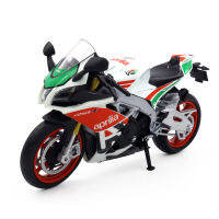 1/12 Aprilia RSV4RR รถจักรยานยนต์จำลองรถจักรยานยนต์เด็กพวงมาลัยโช้คอัพรุ่น Die-Cast Vehicles