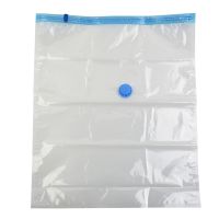 Vacuum Bag For Clothes Storage Bag With Valve Transparent Border Folding Compressed Organizer Travel Space Saving Seal Packet