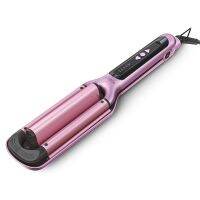 KIPOZI KP-JFB280 Professional Beauty Beach Waves Curling Iron U-Shaped Ceramic Barrel ล็อคปุ่ม Dual Salon Hair Tool