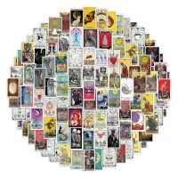 110pcs Vintage Tarot Stickers For Scrapbook Laptop Ipad Notebooks Stationery Craft Supplies Sticker Scrapbooking Material