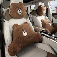 Car waist support waist cushion car interior pillow waist pillow cute waist cushion back cushion goat cake velvet waist,