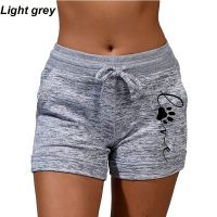 Holiday Discounts Womens Shorts Summer Cat Paw Print Fashion Casual Sports Quick Drying Fitness Breathable Female Short Sweatpants