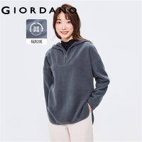 Giordanoผู้หญิง เสื้อสเวตเตอร์คลุมด้วยผ้าฟลีซขนาดใหญ่แบบพลิกกลับได้ Free Shipping 05322802