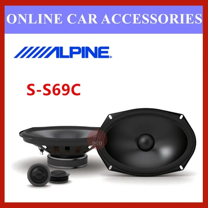 Alpine SS69C S Series 6x9 Inch 2 Way Component Car Speaker Set 260W