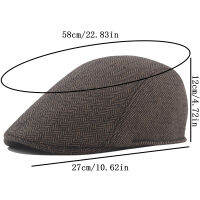 R England Simple หมวกผู้ชายฤดูใบไม้ร่วงฤดูหนาว Windproof Strt Newsboy Beret หมวกผ้าฝ้าย Casual แฟชั่นขนาดเล็ก Twill หมวกแบน