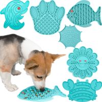 Pet Dog Feeding Slow Food Bowl Claw-shaped Dispensing Mat Feed Plate Silicone Dog Cat Lick Pad Safe No-Toxic Training Plate