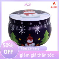 ?【HOT SALE】MUXI คริสต์มาส tinplate round Candy สามารถขนมดีบุกสำหรับของขวัญให้คริสต์มาส