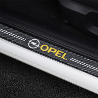 สติกเกอร์ติดรถคาร์บอนไฟเบอร์4ชิ้นแถบป้องกันขอบประตูสากลสำหรับ Opel แอสตาคอสตา Zafira Vectra Vita