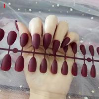 Matte False Nails 24 pcs/set Acrylic Solid Color Fake Nail Tips Ballerina Nail tips for extension press on nails for manicure