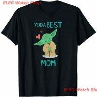 COD เสื้อยืดผู้ชายและผู้หญิง Women Yoda Best Mom Hearts Mothers Day Unisex DIY Printed T-Shirt 100% Cotton Tee Short Sleeve