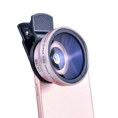 TIDOVE 2 IN 1 Lens Universal Clip 37mm Mobile Phone Lens Professional 0.45x 49uv Super Wide-Angle Macro HD Lens For iPhone 13TH