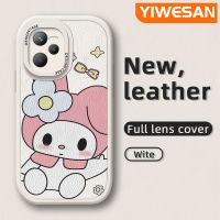 YIWESAN เคสสำหรับ Realme C35 C31 Narzo 50A ดี,ลายการ์ตูนน่ารักเมโลดี้ดีไซน์ใหม่บางนุ่มหนังซิลิกาเคสโทรศัพท์เจลฝาปิดเลนส์เต็มกล้องเคสกันกระแทกกันกระแทก