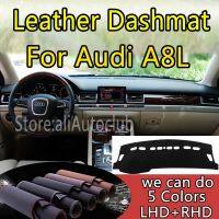 สำหรับ Audi A8 A8l 2002-2009 2008 2007 2005หนัง Dashmat แผ่นคลุมแผงหน้าปัดรถยนต์พรมกันลื่น Sunshade พรมที่กำหนดเองรถจัดแต่งทรงผมรถพวงมาลัยซ้ายรถพวงมาลัยขวา