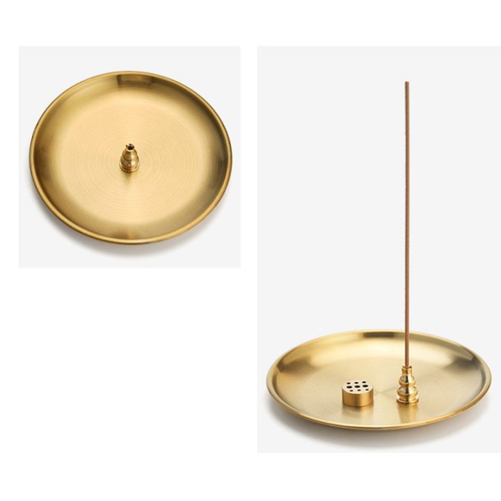 4pcs-burner-incense-holder-for-incense-sticks-coil-incense-incense-cones-brass-ash-catcher-for-meditation-yoga-room-brass-gold