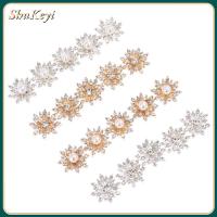 SHUKEYI 10PCS 16MM หัตถกรรม เครื่องประดับกิ๊บ ชุบ ปุ่ม Rhinestone ตัดเย็บเสื้อผ้า ปุ่มเกล็ดหิมะ หัวเข็มขัดไข่มุก