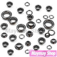 50Pcs Gunblack Color Hole Metal Eyelets Grommets with Washer For Accessories Diy Leathercraft Clothes Shoes Cap Belt Bag Tags  Pliers