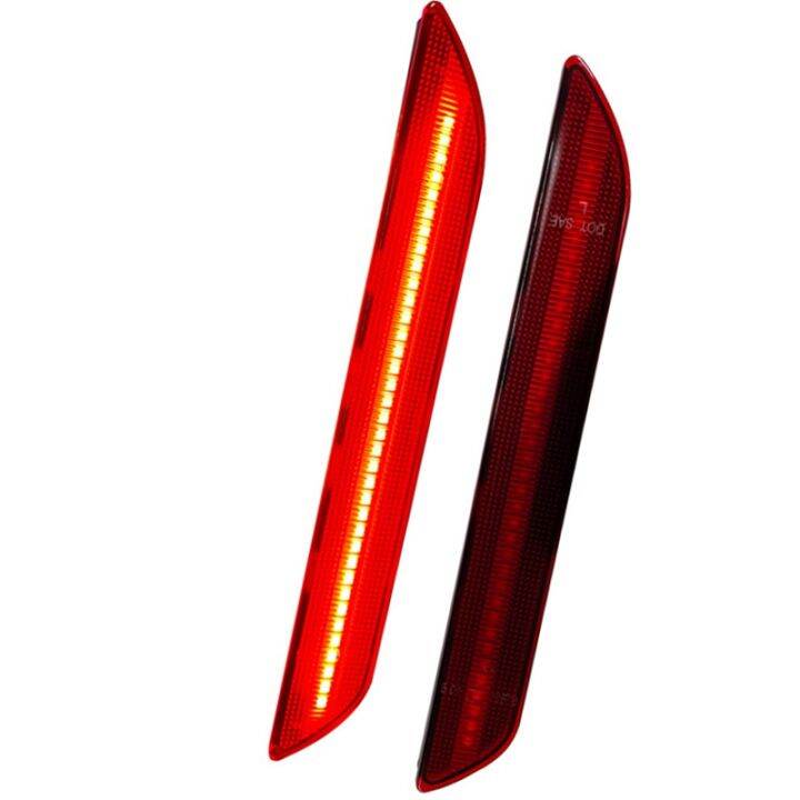 2Pcs LED Rear Side Marker Lights for FordMustang 20152021 Red Rear