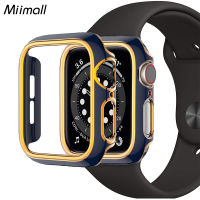 เคสนาฬิกาใช้ร่วมกับ Apple Miimall 44Mm 42Mm 40Mm 38Mm พร้อมปกป้องหน้าจอ,apple Watch Case SE/6/5/4/3/2/1ในตัวกระจกเทมเปอร์ปกป้องหน้าจอเคส iPhone X เคสกันกระแทกสำหรับ Apple Watch SE Series 6/5/4/3/2/1