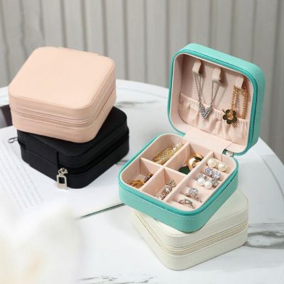 ☼❀◄ Portable Jewelry Storage Box Candy Color Travel Storage Organizer Jewelry Case Earrings Necklace Ring Jewelry Organizer Display