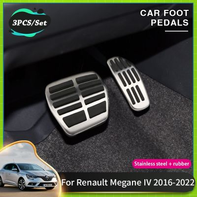 แป้นเหยียบรถยนต์สำหรับเรโนลต์ Megane 4 IV 2016 ~ 2022 2020เหยียบคันเร่งคันเร่งคันเร่งคันเร่งแผ่นปิดกันการเจาะอุปกรณ์ตกแต่งรถยนต์