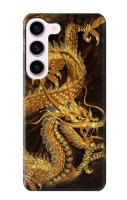 เคสมือถือ Samsung Galaxy S23 ลายมังกรทอง Chinese Gold Dragon Printed Case For Samsung Galaxy S23