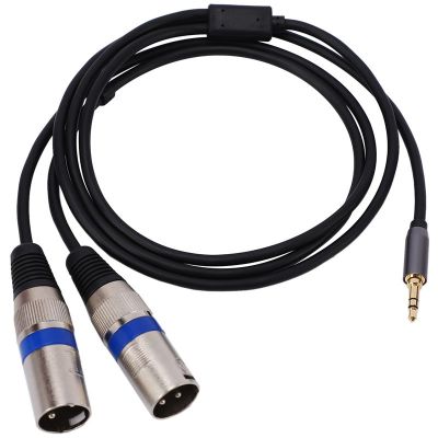 Multi-Function Audio Cable 3.5/6.35mm Male Jack to Double XLR Male Jack Cable XLR Extension Cable 6.35/3.5mm 3M