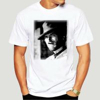 เสื้อยืดโอเวอร์ไซส์เสื้อยืดแขนสั้น พิมพ์ลาย Clint Eastwood Smoking Cigar แฟชั่นสําหรับผู้ชาย 2023 พลัสไซซ์ -4973AS-3XL  AY2I