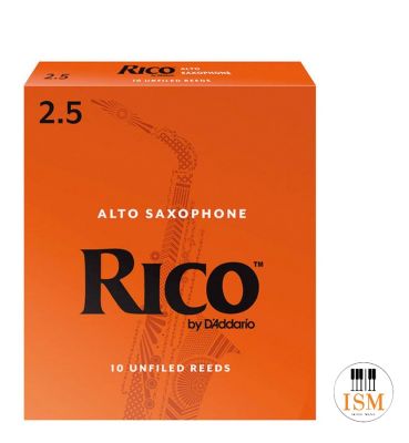 Rico ลิ้นอัลโต แซกโซโฟน กล่องส้ม  Alto saxophone reeds orange box NO.2.5 (กล่องละ 10 อัน)